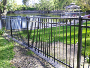 [75' Length] 4' Ornamental Flat Top Complete Fence Package