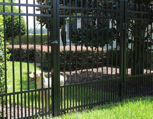 8' Aluminum Ornamental Single Swing Gate - Spear Top Series B - No Arch