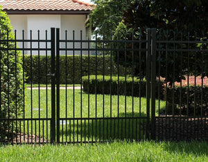 6' Aluminum Ornamental Single Swing Gate - Spear Top Series H - No Arch