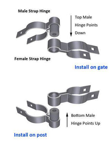 1-3/8" Steel Female Hinge