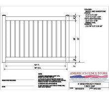 [50 Feet Of Fence] 6' Tall Semi-Privacy 1" Air Space AFC-030 Vinyl Complete Fence Package