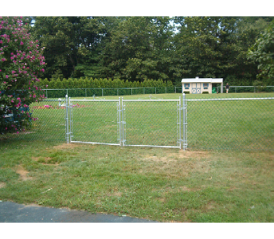 Residential Chain Link Double Drive Gate - 8' X 3'